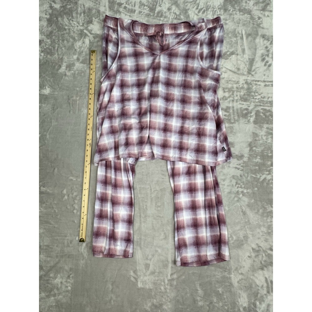 Eddie Bauer Womens 2-Pc Pajama Set Size 3X Sleeveless Top/Long Pants in Tea Rose